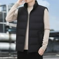 thumbnail image 6 of NoxwB (M-8XL)Men's Casual Plus Size Quilted Thermal Puffer Jacket Outdoor Hiking Photography Vest Coat Stand Neck Full Zip Sleeveless Waistcoat with Zipper Pockets Black XL, 6 of 7
