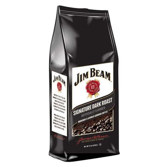 Jim Beam Signature Dark Roast Bourbon Flavored Ground Coffee, 1 bag/12 oz