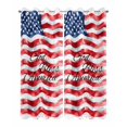 thumbnail image 2 of nqOlkjepod Outdoor Curtains for Patio Waterproof, American Flag Outdoor Privacy Panels Grommet, Red Blue Watercolor USA Flag Blackout Outside Curtains for Porch/Cabana/Pergola 54"x95", 2 Panels, 2 of 8