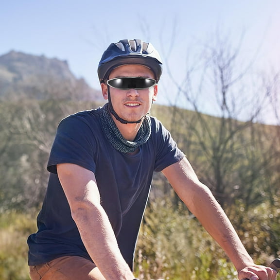 LITINKIMI Scratch Resistant Sunglasses Black PC Wind Protection Wrap Around Hiking 1Pcs