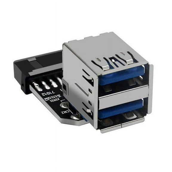 20Pin to Dual USB3.0 Adapter Connverter Desktop Motherboard 19 Pin/20P Header to 2 Ports USB a Female Connector,PH21