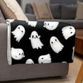 thumbnail image 6 of Blanket for Kids - Ultra Soft Cute Ghost Blanket - Plush Cozy Ghost Blanket for Travel/Camping/Picnic - Funny Halloween Ghost Decor - 50"x60"-Teens/Travel Size, 6 of 7