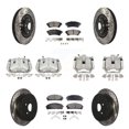 thumbnail image 1 of Transit Auto Front Rear Disc Brake Coated Caliper Drilled Slotted Rotors and Ceramic Pads Kit (10Pc) for Car Toyota Sienna Highlander Lexus RX350 KCD-100404T, 1 of 11
