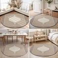 thumbnail image 4 of Round Rugs 5Ft, Beige Boho Round Area Rug Washable Indoor Throw Carpet, Southwestern Ethnic Abstract Art Soft Non Slip Circle Rug for Cabinet Bathroom Home Decor Aesthetic, 4 of 8