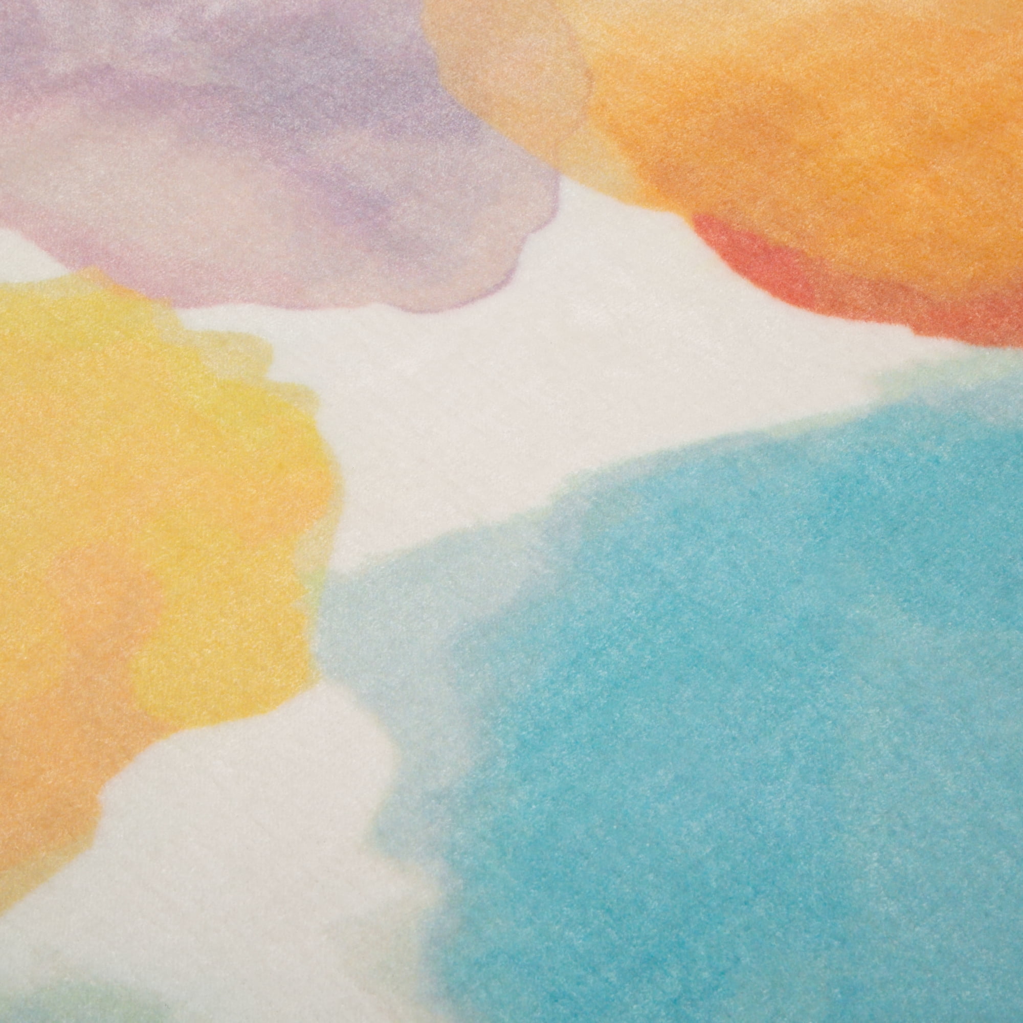 Delta Children Kids Watercolor Rectangle Area Rug, 53-Inch x 59-Inch, Multi Color