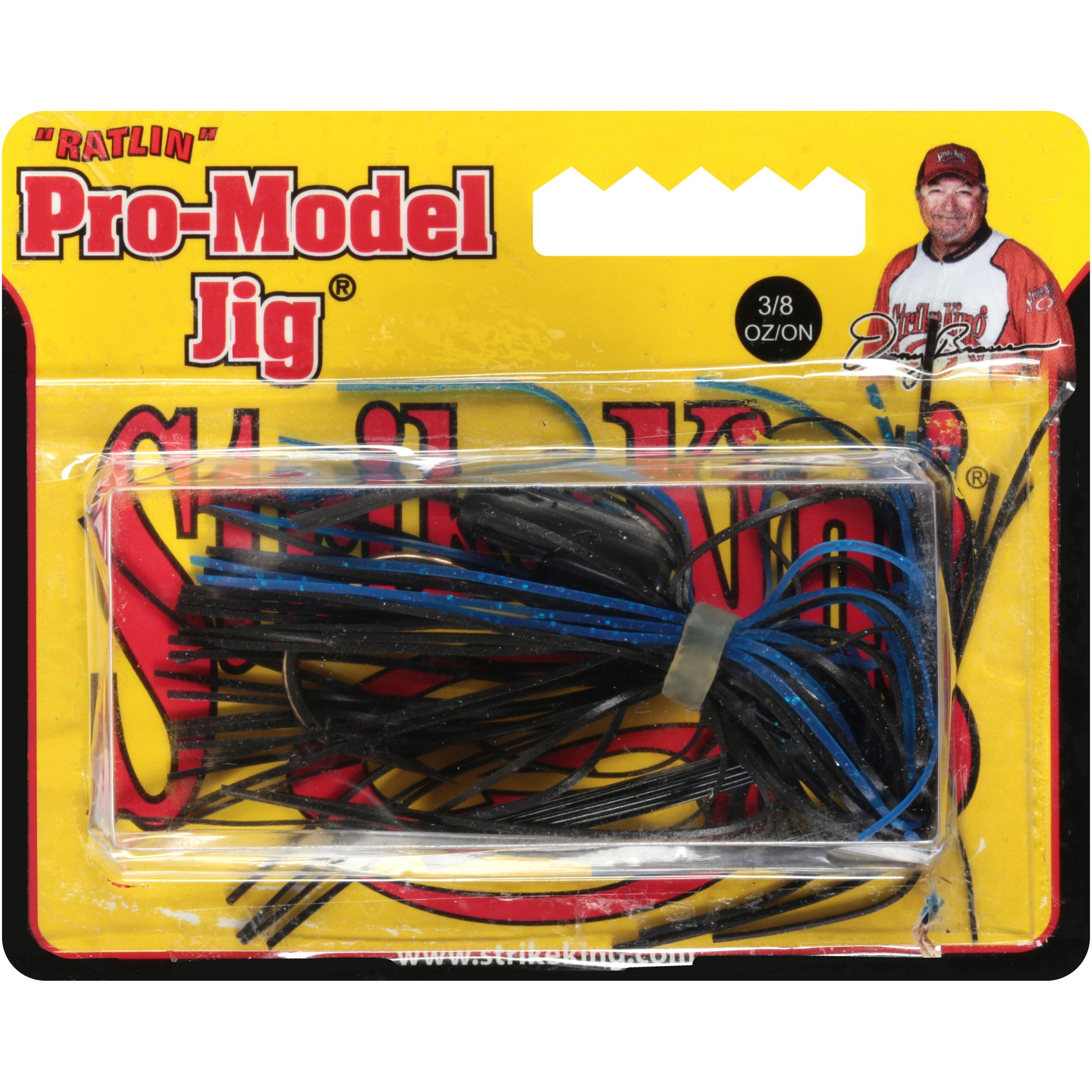 Strike King Pro-Model Jig 3/8oz Black Blue Bass Jig