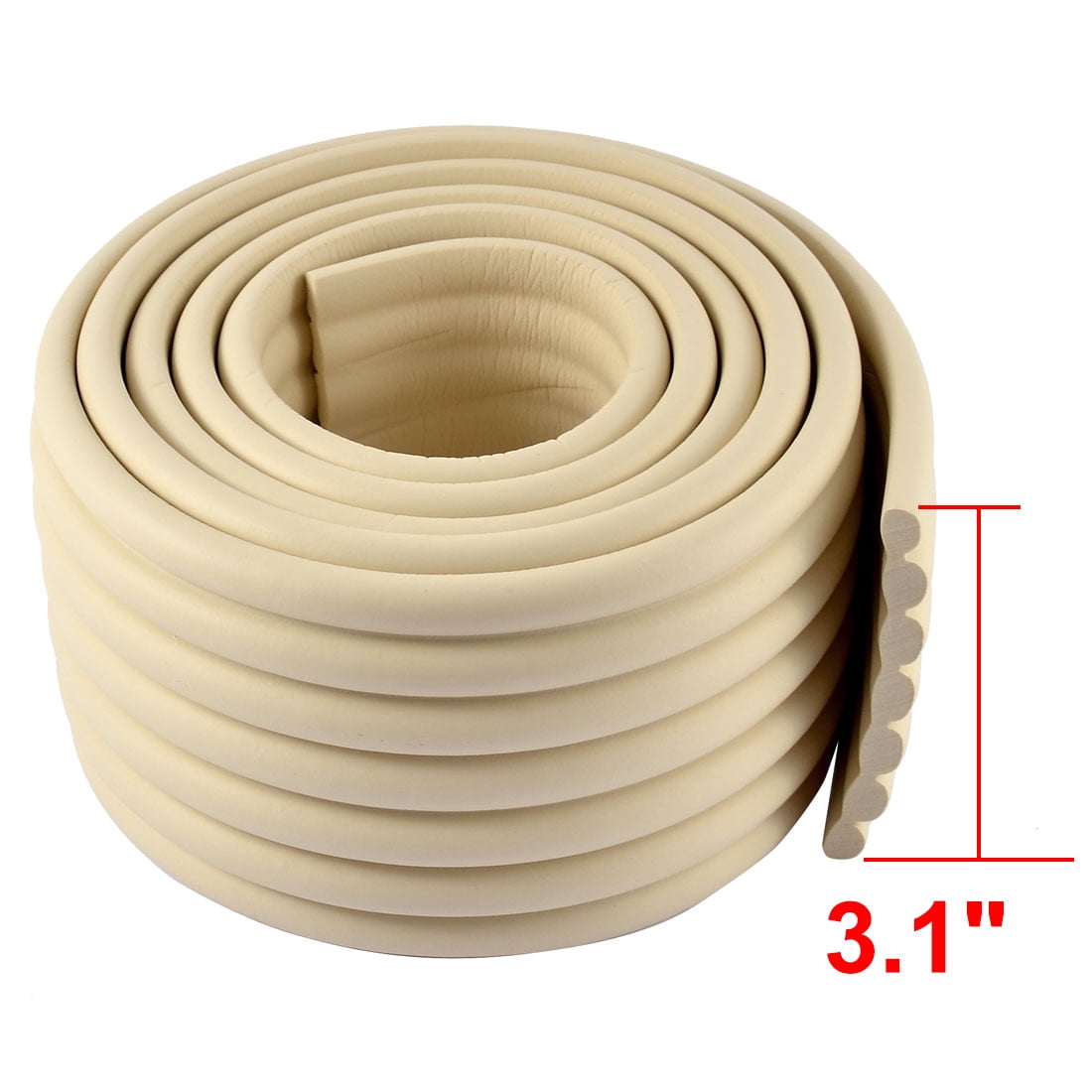 Table Desk Edge Corner Cushion Protector Bumper Beige w Adhesive Tape