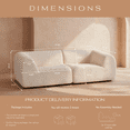 thumbnail image 2 of Vorthio Life Curved Modular Sectional Loveseat Sofa with Chaise, 76.38" Deep Seat Cloud Couch, No Assembly Teddy Sherpa Boucle Sofa for Living Room, White, 2 of 8