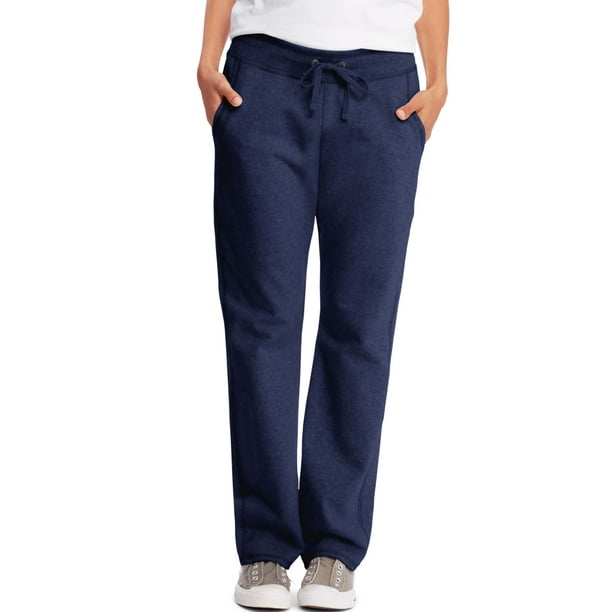 Hanes Women`s French Terry Pocket Pant, S, Navy 