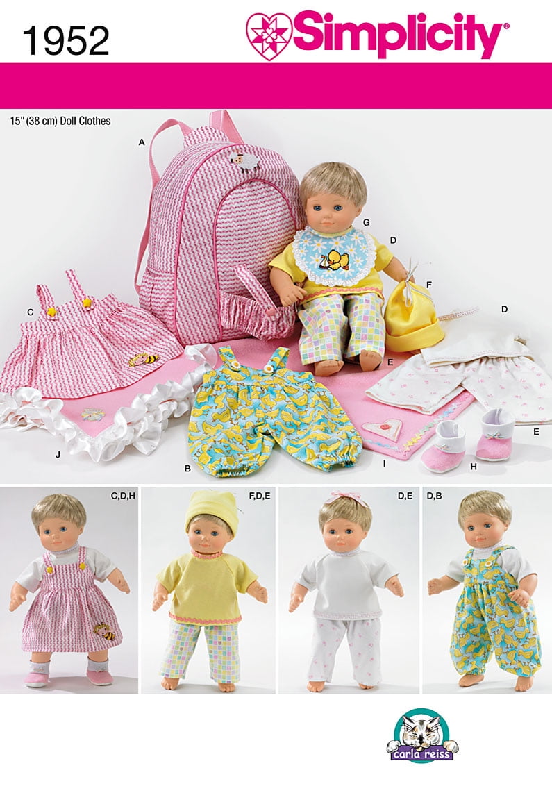 Simplicity Sew Your Own 15" Doll Starter Set, 1 Each