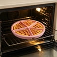 thumbnail image 6 of Flexible Silicone Maker Baking Tray, Reusable Baking Tray, Round Non-Stick Waffle Tray For Cake Chocolate Craft Candy Household Oven Muffin Cake Mold Baking, Easy To Clean,Diameter 6.9", 6 of 7