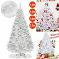 thumbnail image 3 of Noble 4ft 5ft 6ft 7ft White Christmas Tree With Blue Lights Home Holiday Store Indoor, 3 of 19