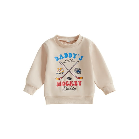 Michellecmm Baby Boys Girls Sweatshirts Casual Long Sleeve Round Neck Ball Stick Print Tops Pullovers