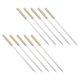 thumbnail image 4 of 10 brochetas planas para barbacoa, pinchos para shish kebab, anchos, de acero inoxidable y madera 40cm, 4 of 9