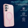 thumbnail image 3 of Entronix Magnetic Case for Galaxy S26 Ultra, Frosted Matte Back Shock-Absorbent Protective Cover, Pink, 3 of 5