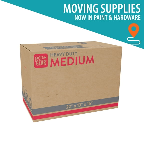 Pen+Gear Medium Heavy Duty Kraft Moving Boxes, 22 Inches x 13 Inches x 15 Inches