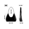 thumbnail image 3 of Deago Women's Small Crescent Shoulder Bag Patent Leather Retro Y2k Hobo Handbags Tote Underarm Clutch Purse (Red), 3 of 8