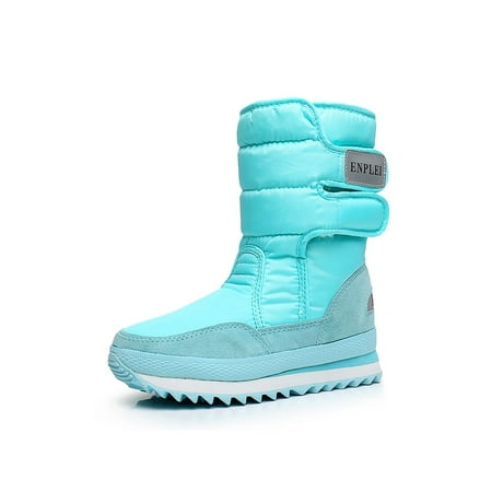 

SIMANLAN Women Snow Boots Thicken Plush Lined Winter Shoes Outdoor Hiking Boots Sky Blue 5