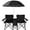 Black, variant on Costway Portable Camping Folding Picnic Double Chair W/Umbrella Table Cooler Beach Camping Chair