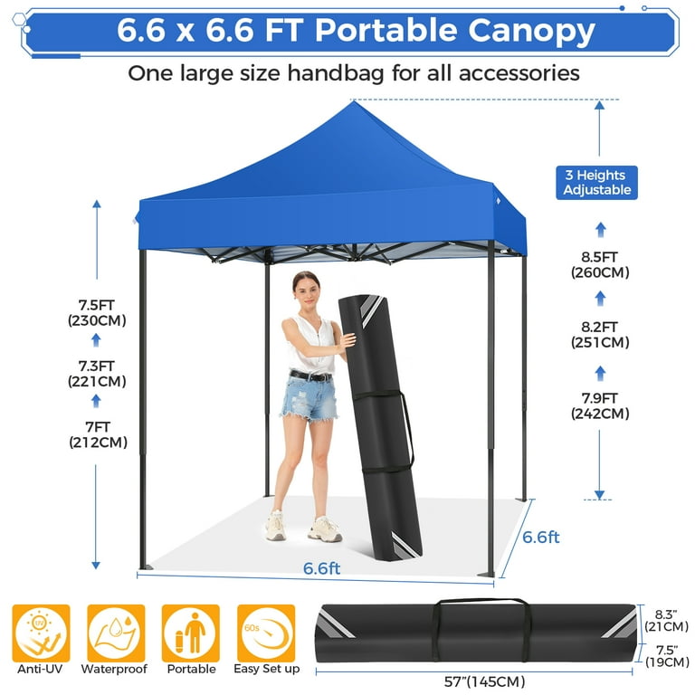 SANOPY x FT Pop Up Canopy Tent, Heavy Duty Canopy Easy Set up All  Weather Waterproof Outdoor Canopy Tent for Parties, Beach, Garden, Camping 