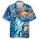 thumbnail image 4 of Camisa hawaiana con estampado 3D de águila y ganado para hombre, diseño gratuito de soldado con bandera de EE. UU., camisas hawaianas con solapa informal, blusa de manga corta, 4 of 5