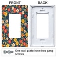 thumbnail image 3 of Yayeee Rocker Switch Wall Plate 1-Gang 4.6"x2.9" Home Decorative Outlet Cover, Vibrant Flowers, 3 of 6