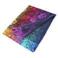 thumbnail image 3 of Pashmina Wrap Shawl Scarf Double Side Rainbow Silky Exotic Tropical Colorful, 3 of 3