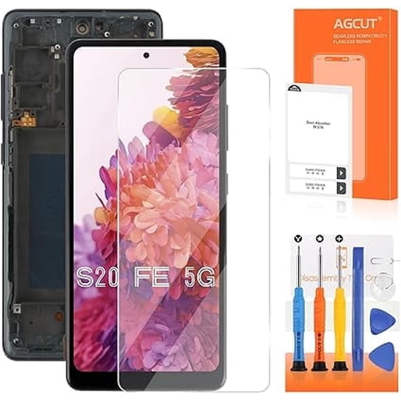 TFT for Samsung Galaxy S20 FE 5G LCD Screen Replacement for Samsung S20 FE 5G LCD Display G781U SM-G781V LCD Digitizer Screen Touch Assembly with Frame