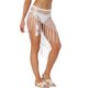 thumbnail image 4 of Faldas de borlas huecas INSPIRE CHIC para mujeres, cubiertas de playa, envoltura de red de pescado, malla transparente, sarong maxi, traje de baño M blanco, 4 of 5