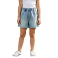thumbnail image 3 of Girls Jeans Shorts Girls Elastic Waist Bow Embroidered Shorts Straight Leg Denim Shorts Girls Summer Shorts Clothes Girls 6-7 Years, 3 of 9