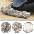 thumbnail image 4 of Boho Meditation Cushion, Paisley Square Pillow for Sitting on Floor and Yoga Practice 22 x 22, 4 of 7
