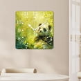 thumbnail image 4 of 10 Inch Wall Clock Battery Operated Square Clock for Office, Kitchen, Outdoor, Living Room,Panda Bear Sunflower Charming, 4 of 4