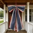 thumbnail image 7 of 35*23.6IN Patriotic Large Hanging Bow Decoration - Red, White and Blue Star and Stripe Design, , Ideal for 4th of July, Memorial Day, Front Porch, and Outdoor Independence Day Home Decor,C, 7 of 7