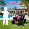 thumbnail image 7 of 24V Ride on Toy Cars, Kids Ride on UTV Cars with Remote Control, Battery Powered Electric Car for Kids Boys Girls 3-6 w/Bluetooth and Lights, 4 Wheelers Drive, Pink, 7 of 7