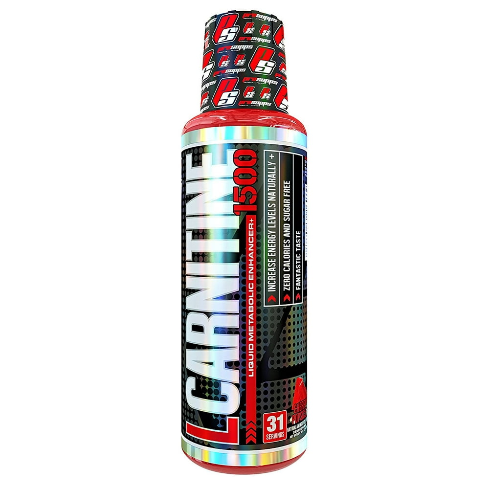 Pro Supps LCarnitine 1500 Liquid Fat Burner, Cherry Popsicle, 16 Ounce