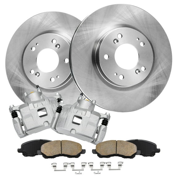 Detroit Axle - Front Brake Kit for Chrysler 200 Sebring Caliber Avenger Patriot Compass Disc Brake Rotors Ceramic Brakes Pads Brake Calipers Replacement