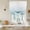 Ocean Blue, variant on Orange Ombre Tie Up Curtains 45 Inches Long, Kitchen Window Curtains Over Sink, Aesthetics Contemporary Luxury Abstract Art Small Window Curtains Balloon Curtains Valances for Bedroom/Cafe 34"x45"