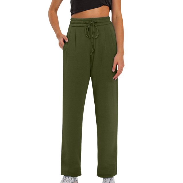Women's Leisure Printed High - Waisted Wide - Leg Pants - Drawstring Elastic, Comfortable Long Pants with Pockets for Daily Wear