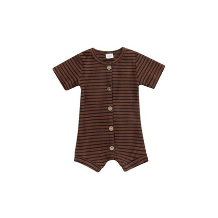 

Binpure Baby Short Sleeve Romper Horizontal Stripes Printing Summer Clothing