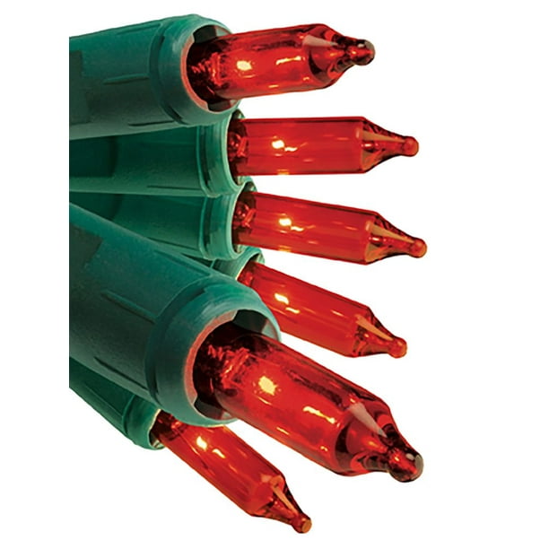 GE 105 Mini Lights Red Christmas Lights Holiday Patio Garden String
