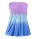 thumbnail image 4 of Camisetas Sin Mangas Para Mujer Camiseta sin mangas Bandeau para mujer, cómoda, sin mangas, para vacaciones de verano, holgada, para vacaciones, blusa plisada, Túnica elástica, camiseta (Sky Blue, L), 4 of 5