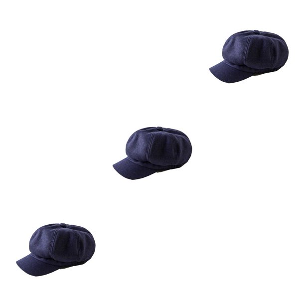 Qarigey Gorras con visera Retro Moda Estilo de ocio Boina de lana Sombreros octogonales Fácil de combinar Diseño de visera Sombrero Verde tibetano Verde tibetano 3piezas Qarigey CBP221412