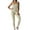 Beige, variant on PXLKNZH Women Workout Yoga Jumpsuit Sleeveless Bodycon One Piece Scoop Neck Exercise Romper Seamless Leggings JumpsuitsBlack,L