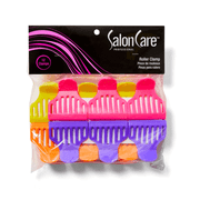 Salon Care Roller Clamps, Easy Open, Vented, Rounded Teeth, Thick Hair, Durable