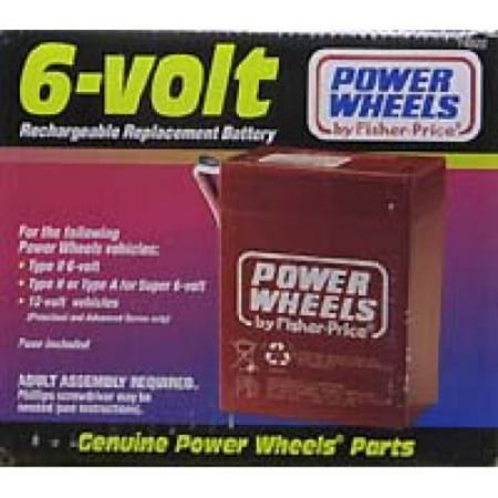 Power Wheels 6-Volt Replacement Battery, Genuine Power Wheels Parts
