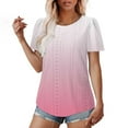 thumbnail image 4 of Zuesphe Plus Size Summer Tops for Women 2X Pink Shirts for Women Sexy Women White Blouses Plus Size Workout Tops for Women Loose Fit, 4 of 5