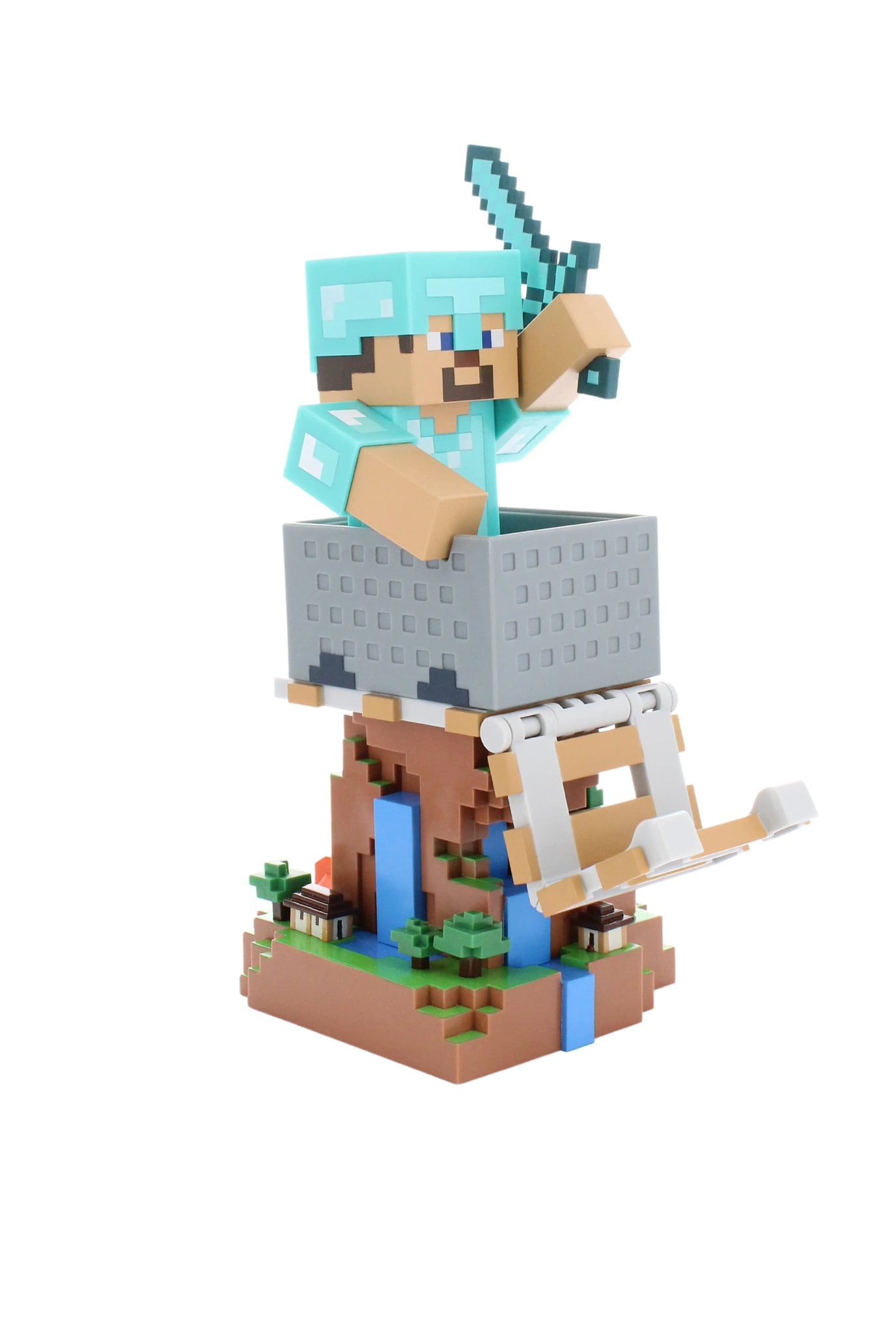 Exquisite Gaming Minecraft: Steve Cable Guy R.E.S.T support d'appareil de figurine à collectionner CG Steve_f