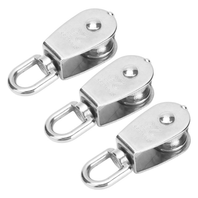 Hanging Wire Towing Wheel, 360° Rotation Single Pulley Block Hook Cable Loading Rope Traction For Crane For Gym Equipment For Heavy Objects M25