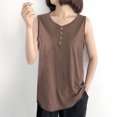 thumbnail image 1 of mfyjkho Camisetas Sin Mangas Para Mujer, Blusa Informal Sin Mangas Con Capucha Y Cuello Redondo De Color Liso Para Mujer Tops Casuales Para Mujer Xxl, 1 of 6