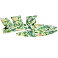 thumbnail image 3 of TOPCHANCES Outdoor Daybed Cushion Cover, 66" Patio Round Sunbed Covers, 2 Semicircular Daybed Couch Mattress Replacement Slipcovers with 3pcs Pillowcase, Cover ONLY (Green Leaf), 3 of 9